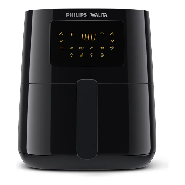 Fritadeira Elétrica Airfryer Philips Walita Essential Xl Ri9270 Painel Digital Potência 2000w 6,2 Litros Preta 110v