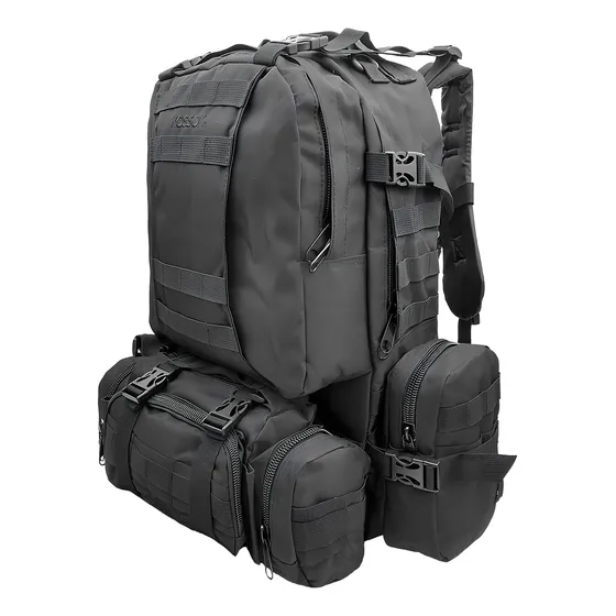 Mochila Kossok Quebec Color Negro Diseño Lisa 80l