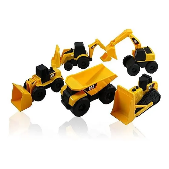 Minivehículos De Constrccion (conjunto De 5), Con Volquete,