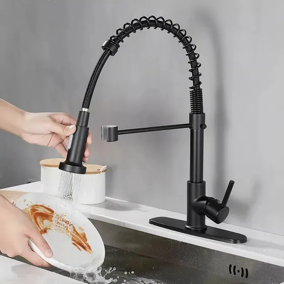 Banna Llave Mezcladora Para Fregadero Llave De Agua Cocina Grifería De Cocina Monocomando Canilla Griferías Convencionales Para Fregadero Flexible Llave Cocina Puede Sacar Black