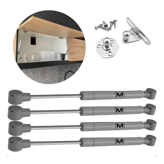 Kit 4 Pistão A Gás 100n Amortecedor Armário Cozinha Moveis - Compra Segura Ekom