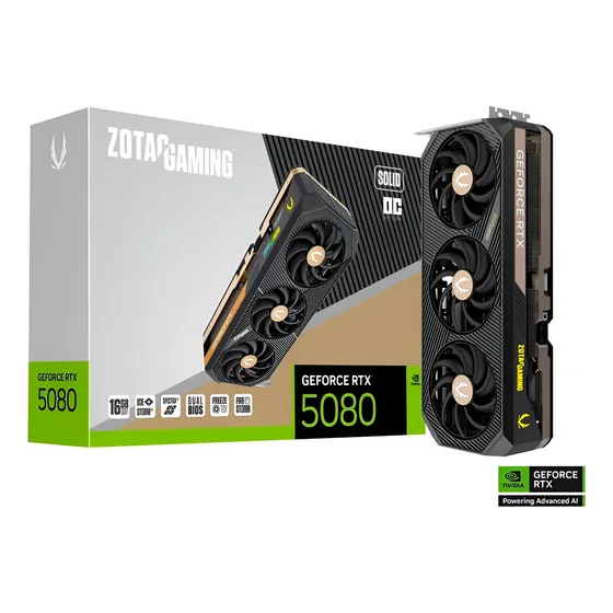 Mercado Livre Gpu Zotac Geforce Rtx 5080 Solid Oc 16gb 256 Bits Gddr7 image
