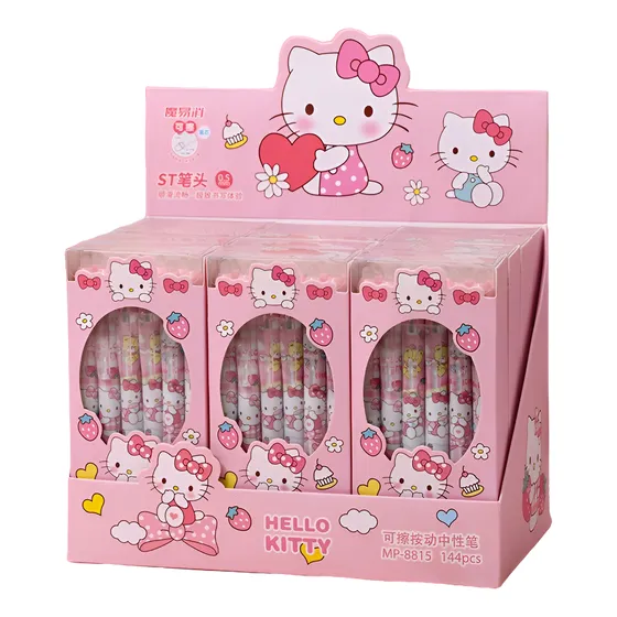 Set X12 Lapicera Tinta Borrable Capibara Sanrio Y Otros