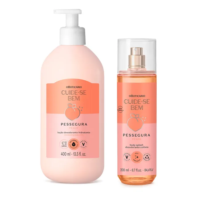 Combo Cuide-se Bem Pessegura : Body Splash 200ml + Loção Cor