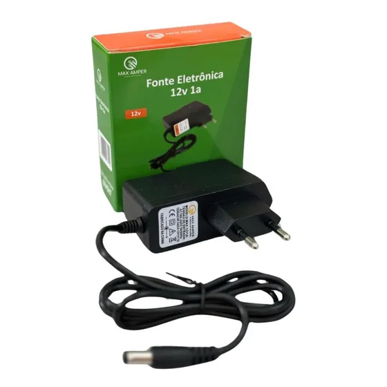 Fonte De Alimentação 12v 1a Estabilizada Com Plug P4+ Nota