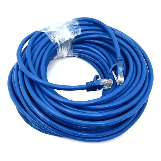 Cabo De Rede Azul 20 Metros Internet Crimpado Cat5e Lan Rj45