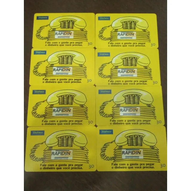 Cartões Telefonicos Rapidin Dinheiro Só Assim. A