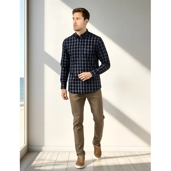 Camisa Regul Fit Manga Larga Toscana Oxford Polo Club (9878)
