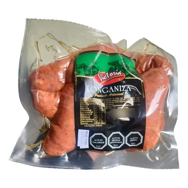 Longaniza Ahumada Victoria, Paq. 1 Kilo Sellada Al Vacío
