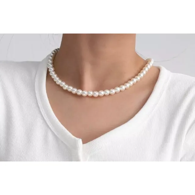 Collar De Perlas Símil Cultivo