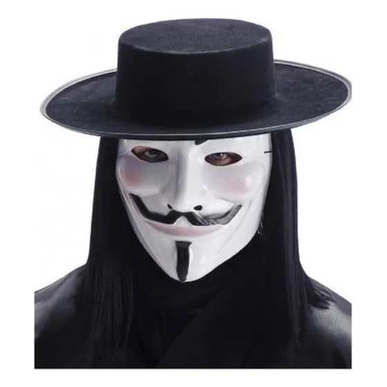 Mascara De V De Venganza Anoymous Hacker Halloween