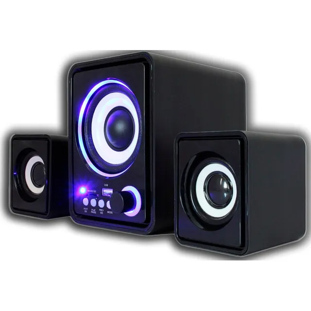 Caixa De Som 2.1 Subwoofer Amplificad Bluetooth Tv Pc Aux