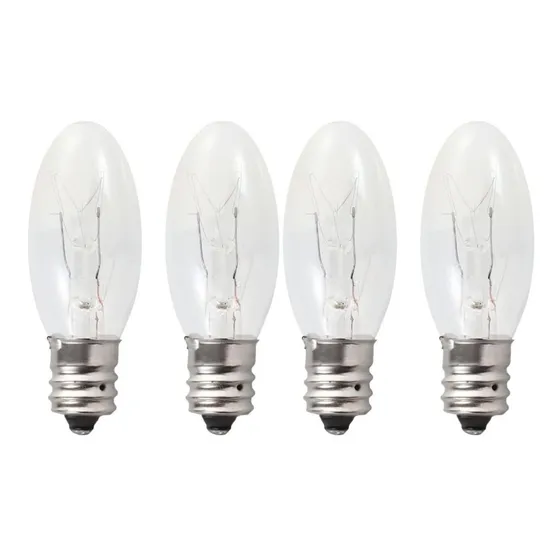 10 Bombilla Candelabro Luz Larga E Incandescente Blanca Sal
