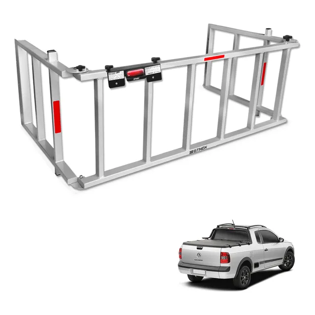 Extensor Caçamba Saveiro G6 2015 2016 C/ Rampa Edr Prata