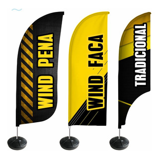 Wind Banner Personalizado 2,8m Kit Completo Promoção Wind Banner Personalizado 2,8m Kit Completo Promoção