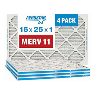 Aerostar Filtro De Aire Plisado Merv 11 De 16 X 25 X 1, Aerostar Filtro De Aire Plisado Merv 11 De 16 X 25 X 1,