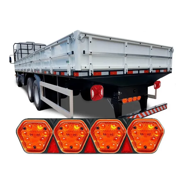 Foguinho Led 4 Módulos Caminhão Carreta Âmbar 12/24v Bivolt
