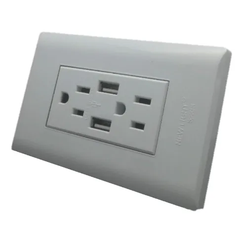 Toma Corriente Con Dos Puertos Usb