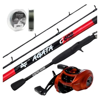 Kit Jau Pesca Carretilha Slin Pro Bg + Vara 17lbs Linha Mono Kit Jau Pesca Carretilha Slin Pro Bg + Vara 17lbs Linha Mono