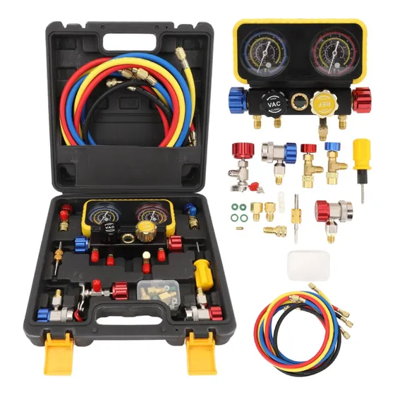 Juego Manometros Refrigeracion Manifold R410a R22 R32 R134a