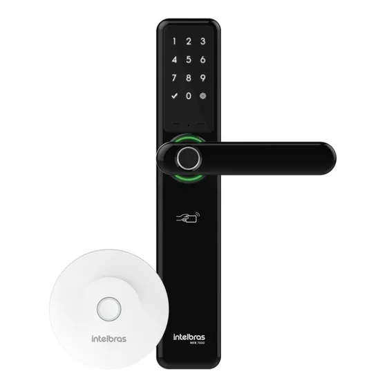 Fechadura digital Intelbras MFR 7000+ direita/esquerda cor preto grafite