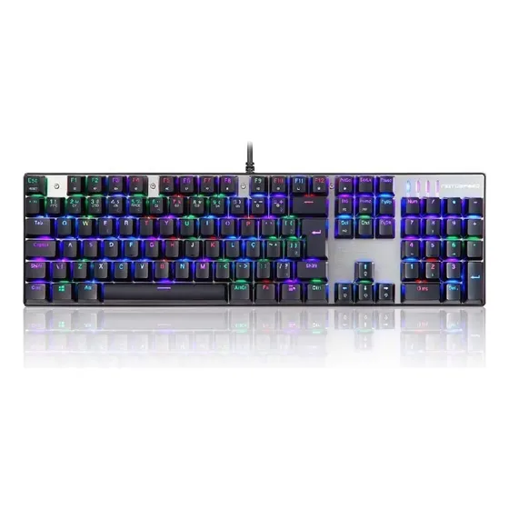Teclado Mecânico Gamer Motospeed Rgb Outemu Switch Azul Cor de teclado Preto Idioma Português Brasil