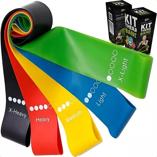 Kit 5 Faixa Elástica Super Mini Band Para Treino Exercícios
