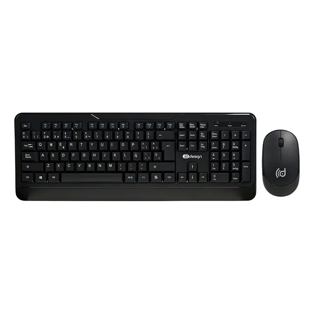 Kit Teclado Y Mouse Inalámbrico Ddesign Español Membrana