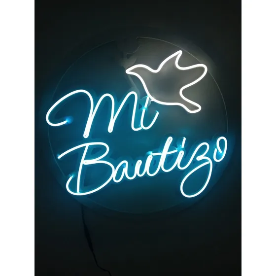 Letrero Decorativo Con Luz  Mi Bautizo 