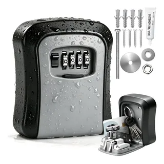Cajas Fuertes Todo Metal Almacenamiento Llaves Montada Pared Gris