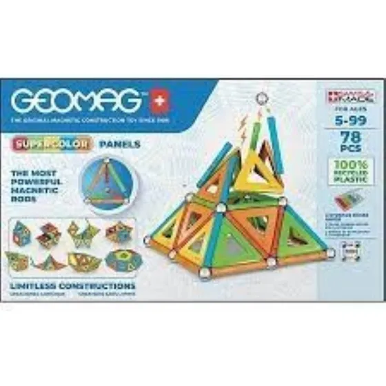 Juego De Construcción Geomag Supercolor Panels 78 Piezas Ub