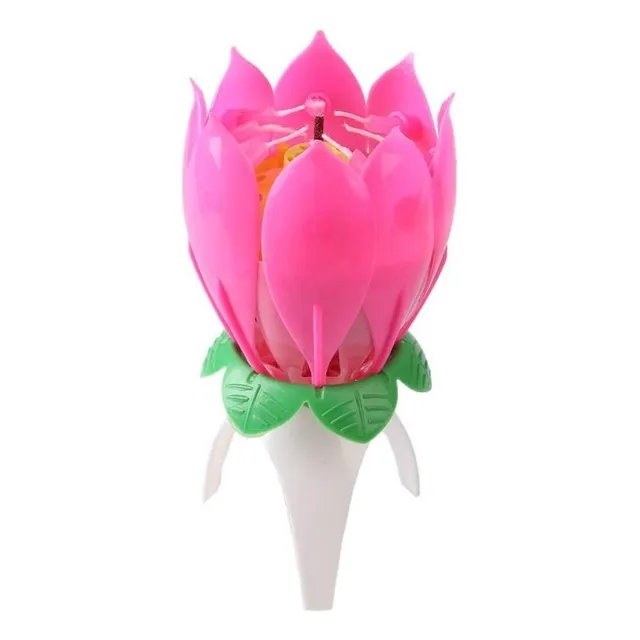 Vela Flor De Loto Musical Para Cumpleaños / Tecnofactory