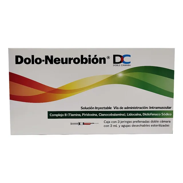 Dolo Neurobion Dc Caja Con 3 Jeringas Prellenadas Doble Cáma