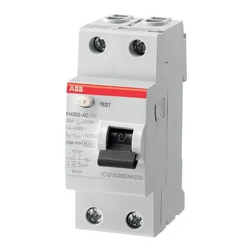 Interruptor Diferencial Abb - Disyuntor 2p 40a 30ma - Fh202