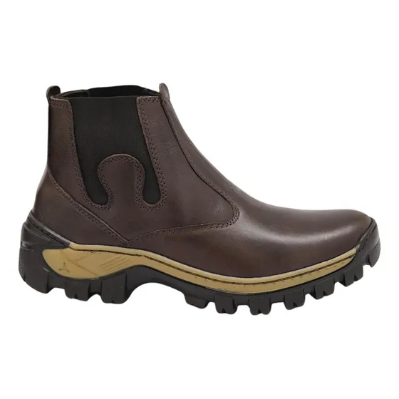 Bota Botina Couro Legítimo Cat Tratorada Super Promoção
