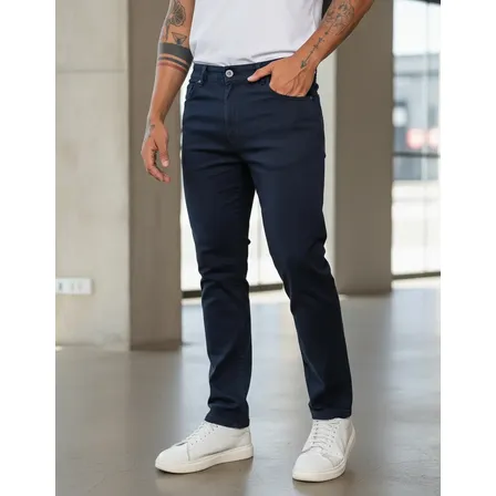 Calça Jeans Preta Skinny Masculina Casual Com Elastano