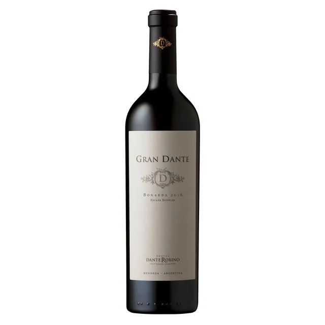 Vino Bonarda Dante Gran Dante bodega D. Robino 750 ml