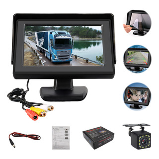 Camara Con Monitor Reversa Hd De Auto Impermeable Universal Camara Con Monitor Reversa Hd De Auto Impermeable Universal
