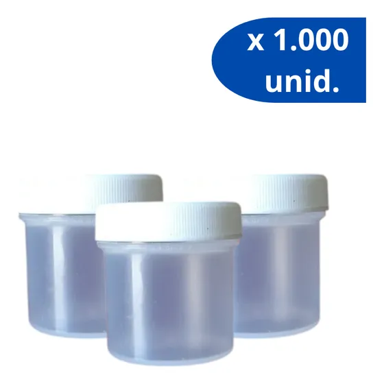 Envase Tarro Plástico 30 Gr Con Tapa- Bulto De 1.000 Unid