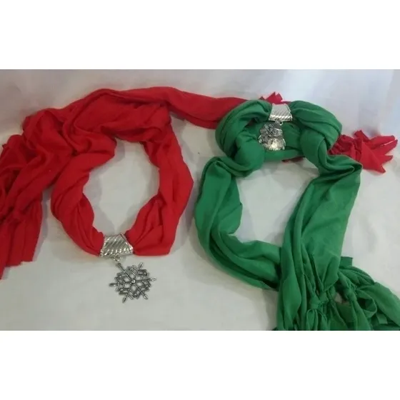 Bufandas De Navidad En Colores: Verde / Roja
