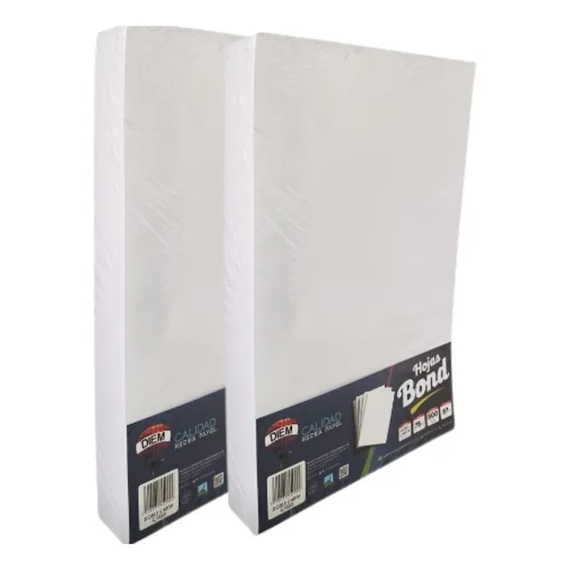 Hoja De Papel Diem Paq Con 500 Pzs Tamaño Doble Carta 2 Unid