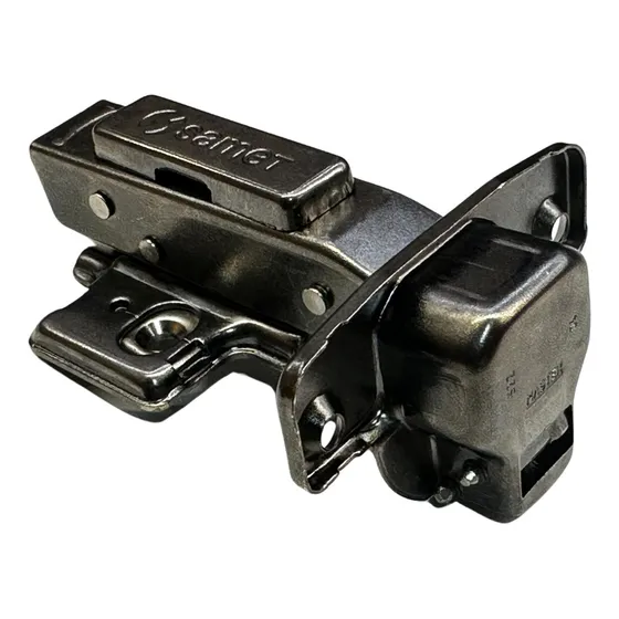2 Bisagras Recta Soft Close Titan 3d Con Clic Negro Samet