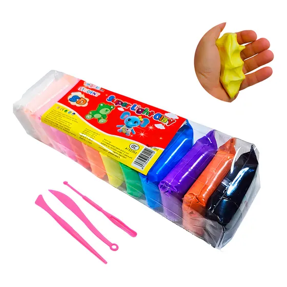 Fomi Arcilla Super Ligera Moldeable De Colores Slim Company Manualidades Para Niños Realización De Figuras 12 Colores 