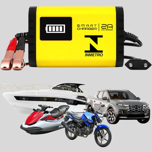 Carregador Bateria 12v Até 60 Amperes Carro Moto Auto Bivolt