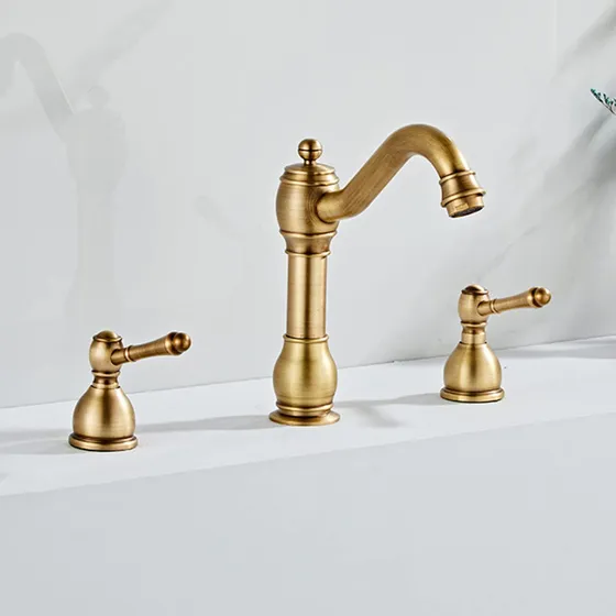 Grifo Baño Vintage Antiguo Laton Agua Caliente Fria Tr
