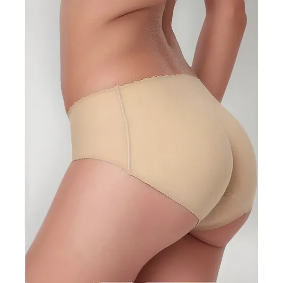 Calcinha Modeladora Com Bojo Cintura Baixa Enchimento Bumbum