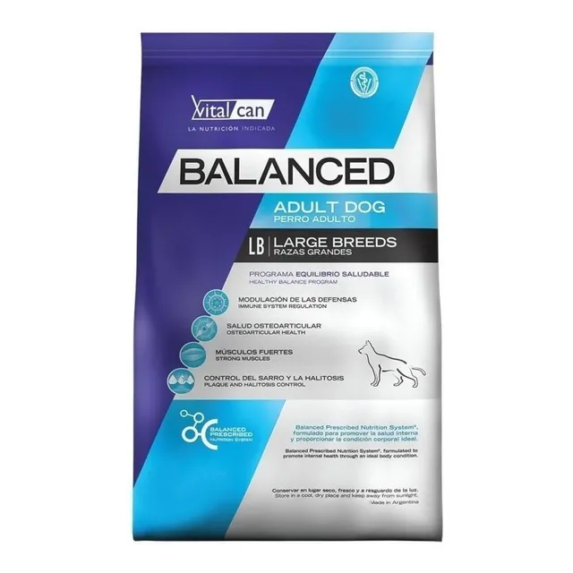 Alimento Vitalcan Balanced Adult Dog para perro adulto de raza grande sabor mix de 3 kg