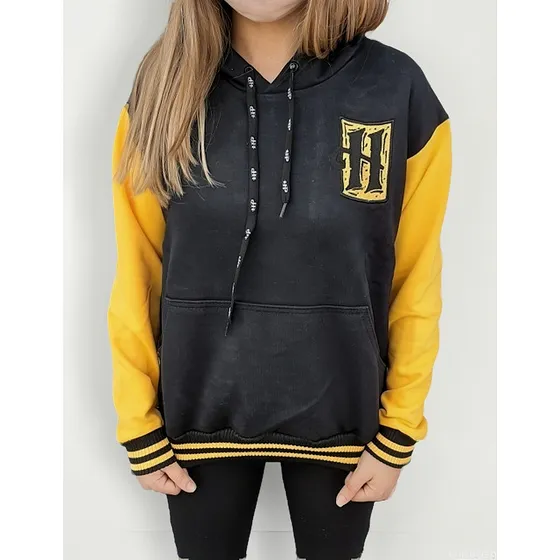 Moletom Harry Potter Com Capuz Lufa-lufa Pp