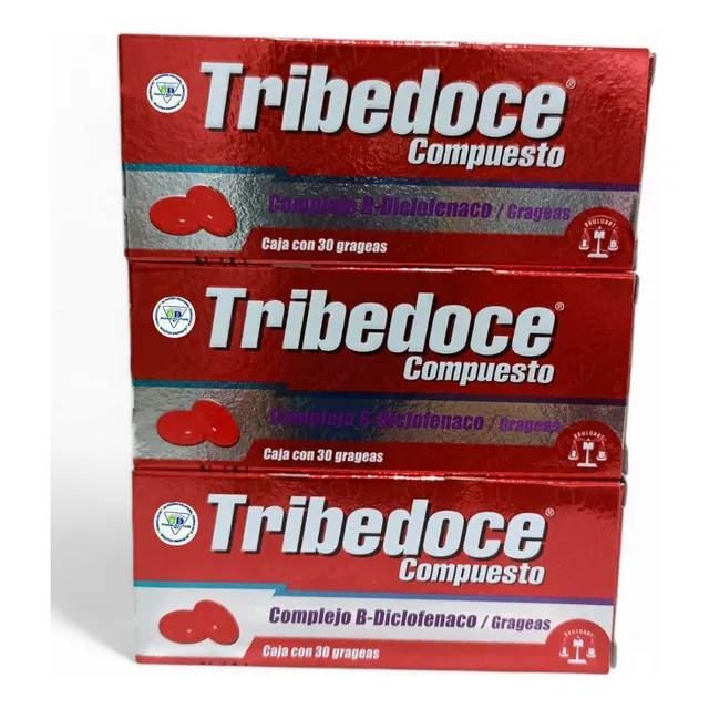 3 Tribedoce Compuesto Complejo B Diclofenaco C/30 Grageas