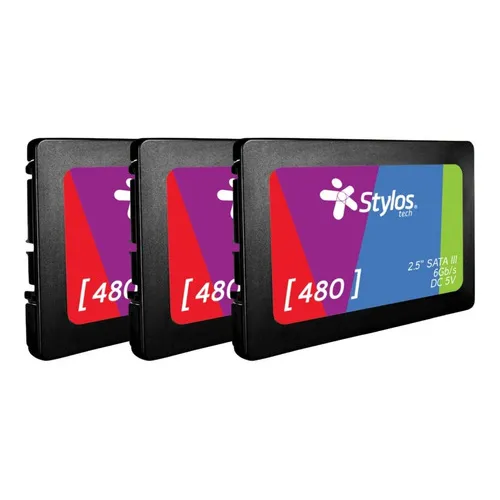 Disco Sólido Ssd Interno Stylos Stmssd3b 480gb Color Negro